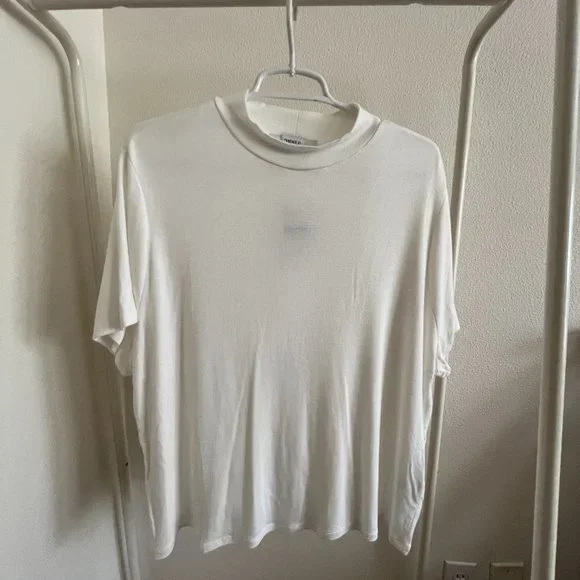 Forever 21 Plus Mock Neck Knit Crop Top — Ivory 2XL - Picture 2 of 7